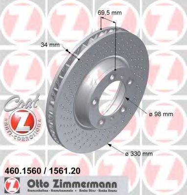 ZIMMERMANN 460156120 гальмівний диск