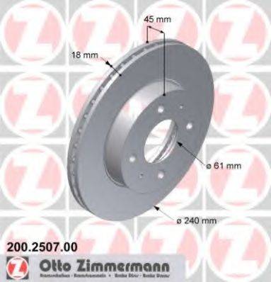 ZIMMERMANN 200250700 гальмівний диск