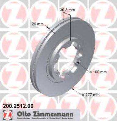 ZIMMERMANN 200251200 гальмівний диск