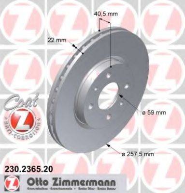 ZIMMERMANN 230236520 гальмівний диск