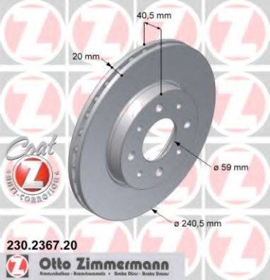 ZIMMERMANN 230236720 гальмівний диск