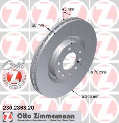 ZIMMERMANN 230236820 гальмівний диск