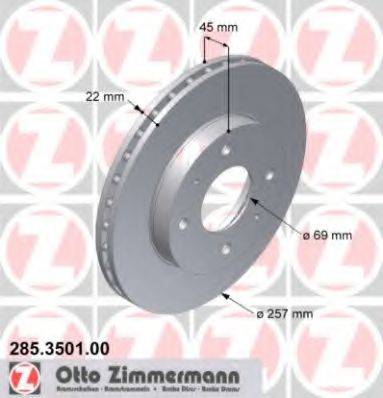 ZIMMERMANN 285350100 гальмівний диск