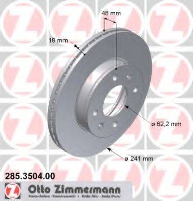 ZIMMERMANN 285350400 гальмівний диск