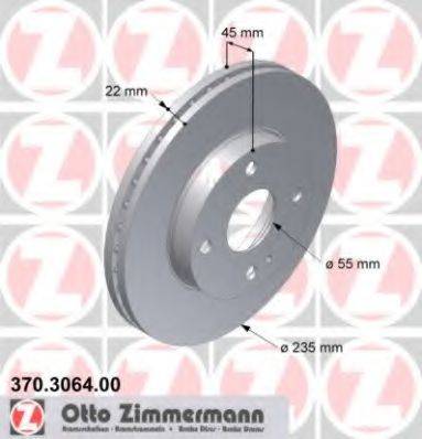 ZIMMERMANN 370306400 гальмівний диск