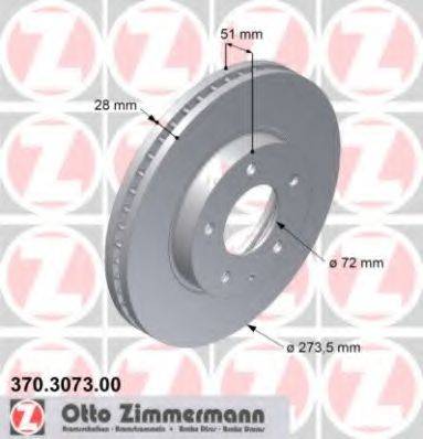 ZIMMERMANN 370307300 гальмівний диск