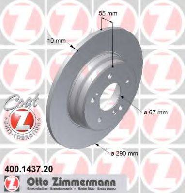 ZIMMERMANN 400143720 гальмівний диск