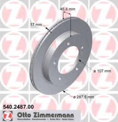 ZIMMERMANN 540248700 гальмівний диск