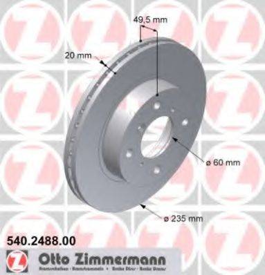 ZIMMERMANN 540248800 гальмівний диск