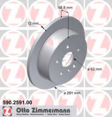ZIMMERMANN 590259100 гальмівний диск