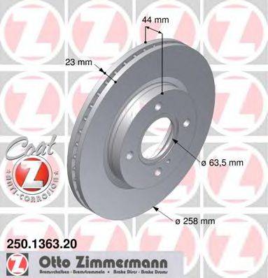 ZIMMERMANN 250136320 гальмівний диск