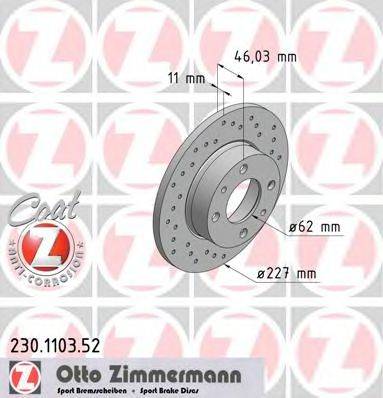 ZIMMERMANN 230110352 гальмівний диск