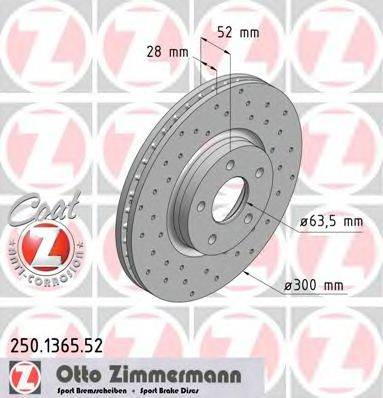 ZIMMERMANN 250136552 гальмівний диск