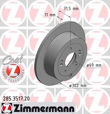 ZIMMERMANN 285351720 гальмівний диск