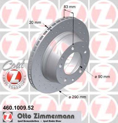 ZIMMERMANN 460100952 гальмівний диск