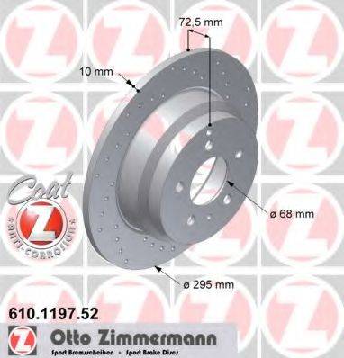 ZIMMERMANN 610119752 гальмівний диск