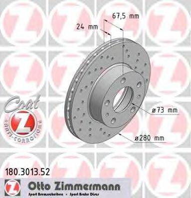 ZIMMERMANN 180301352 гальмівний диск