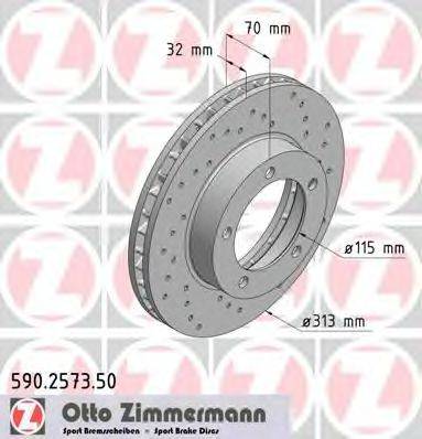 ZIMMERMANN 590257350 гальмівний диск
