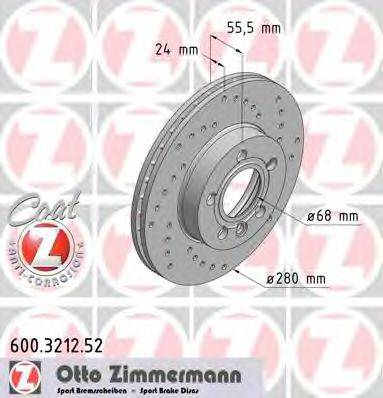 ZIMMERMANN 600321252 гальмівний диск