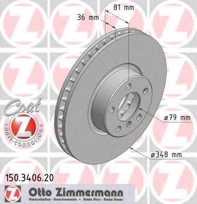 ZIMMERMANN 150340620 гальмівний диск