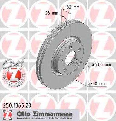 ZIMMERMANN 250136520 гальмівний диск