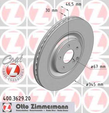 ZIMMERMANN 400362920 гальмівний диск