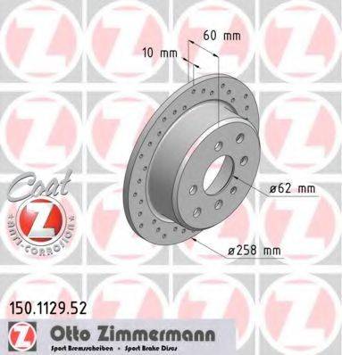 ZIMMERMANN 150112952 гальмівний диск