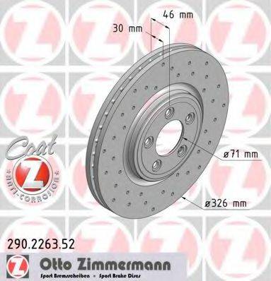 ZIMMERMANN 290226352 гальмівний диск