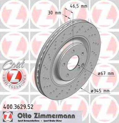 ZIMMERMANN 400362952 гальмівний диск