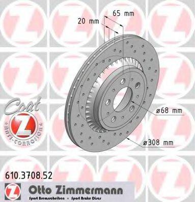 ZIMMERMANN 610370852 гальмівний диск