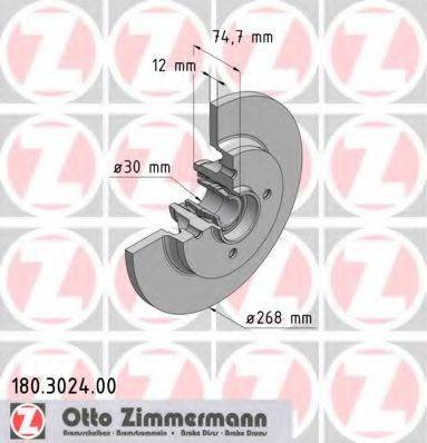 ZIMMERMANN 180302400 гальмівний диск