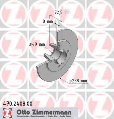 ZIMMERMANN 470240800 гальмівний диск