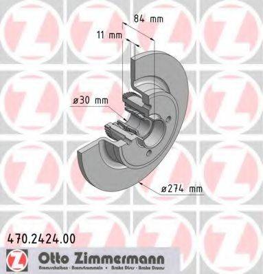 ZIMMERMANN 470242400 гальмівний диск