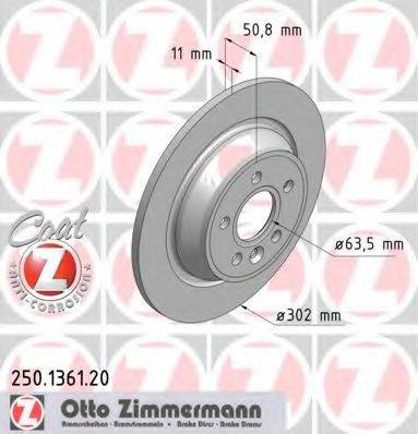 ZIMMERMANN 250136120 гальмівний диск