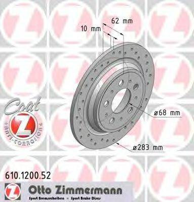 ZIMMERMANN 610120052 гальмівний диск