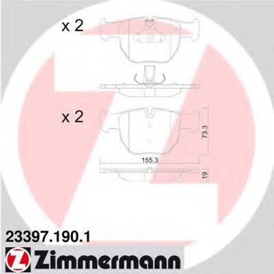 ZIMMERMANN 233971901 Комплект гальмівних колодок, дискове гальмо