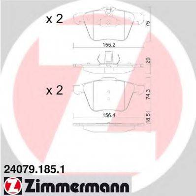ZIMMERMANN 24080 Комплект гальмівних колодок, дискове гальмо