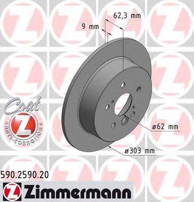 ZIMMERMANN 590259020 гальмівний диск