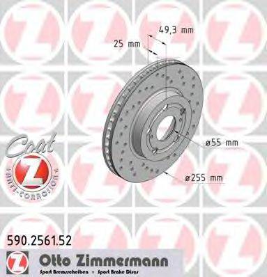 ZIMMERMANN 590256152 гальмівний диск