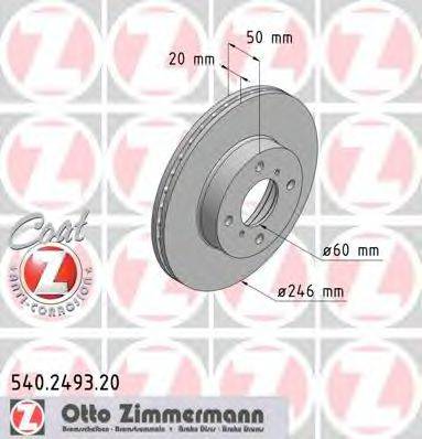 ZIMMERMANN 540249320 гальмівний диск