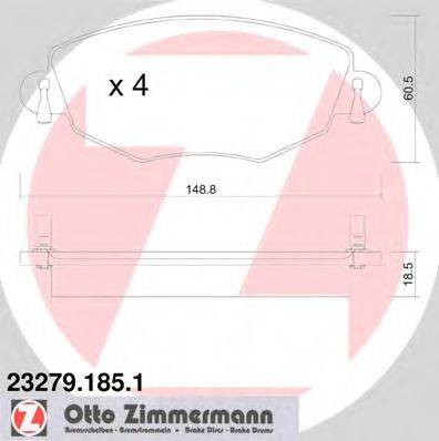 ZIMMERMANN 23279 Комплект гальмівних колодок, дискове гальмо