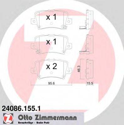 ZIMMERMANN 240861551 Комплект гальмівних колодок, дискове гальмо