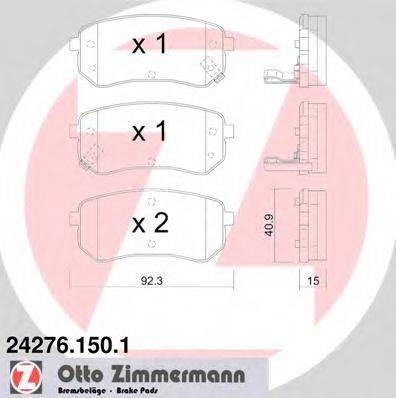 ZIMMERMANN 242761501 Комплект гальмівних колодок, дискове гальмо
