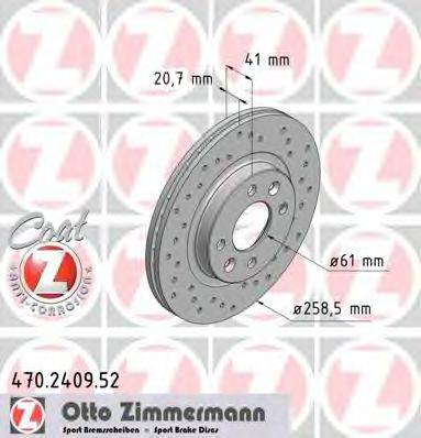 ZIMMERMANN 470240952 гальмівний диск