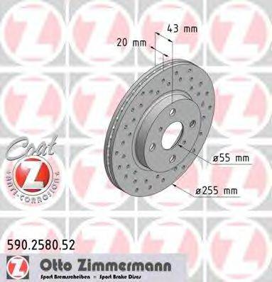 ZIMMERMANN 590258052 гальмівний диск