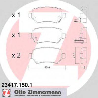 ZIMMERMANN 23655 Комплект гальмівних колодок, дискове гальмо