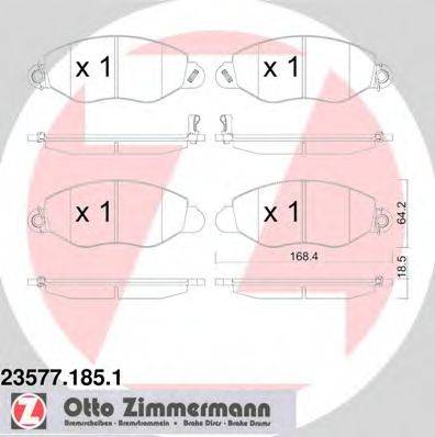 ZIMMERMANN 235771851 Комплект гальмівних колодок, дискове гальмо
