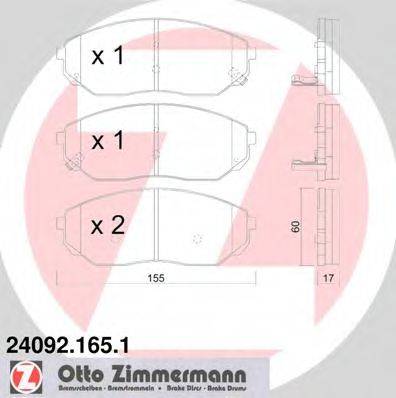 ZIMMERMANN 24178 Комплект гальмівних колодок, дискове гальмо