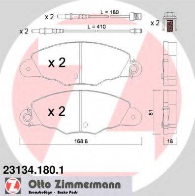 ZIMMERMANN 23135 Комплект гальмівних колодок, дискове гальмо