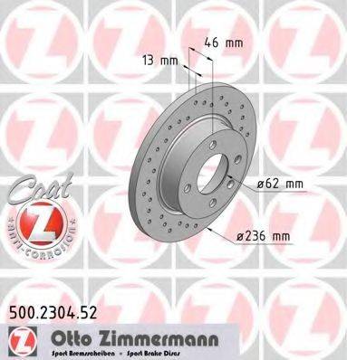 ZIMMERMANN 500230452 гальмівний диск